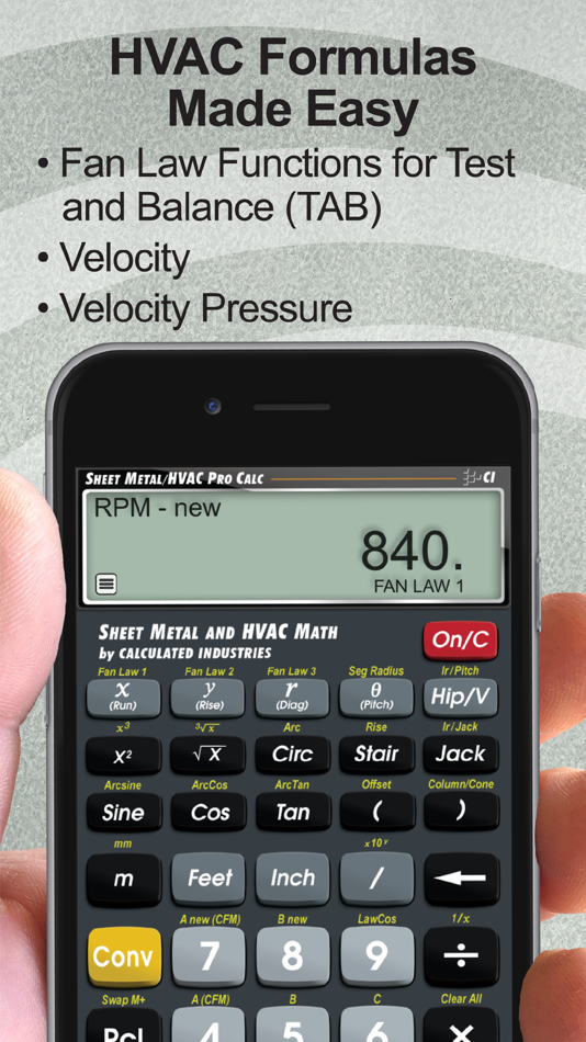 #6. HVAC & Sheet Metal Calculator (iOS) Bởi: Calculated Industries