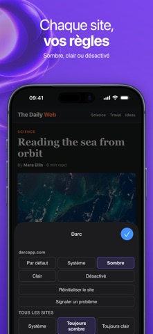Darc : mode sombre pour Safari screenshot 4