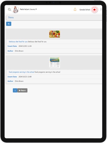 Healthy Food App iPad screenshot