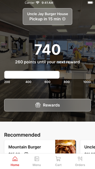 Uncle Jay Burger House app screenshot