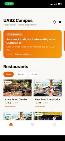 Menu UASZ screenshot