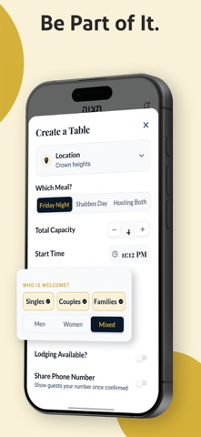 Hosted: Shabbat Meals iPhone screenshot
