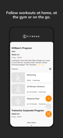 Grow Daily Fitness iPhone screenshot