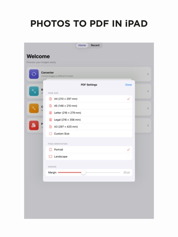 Photo to PDF Convert - Scanner iPad screenshot