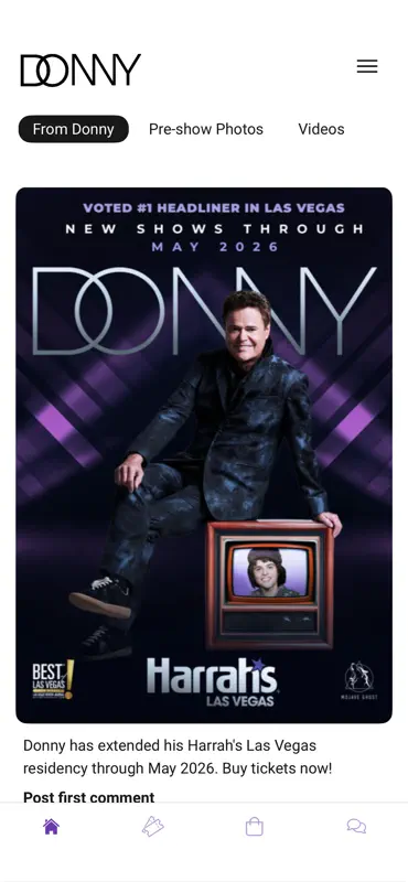 Donny Osmond App screenshot 2 of 4
