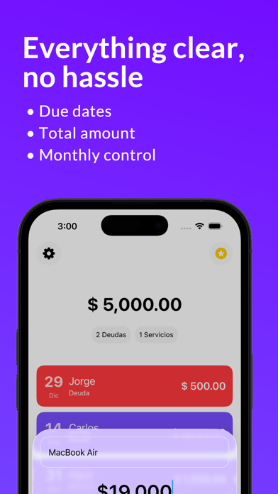 My Debts: Control & Payments iPhone screenshot 3 - Finance app