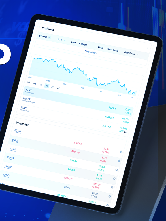 Tradier iPad screenshot 2 - Finance app