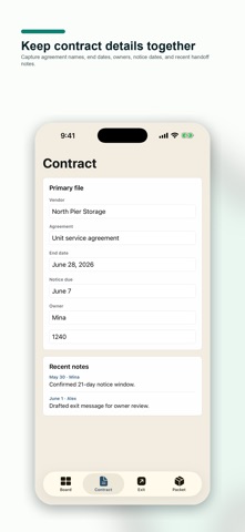Contract Exit Packet Studio screenshot