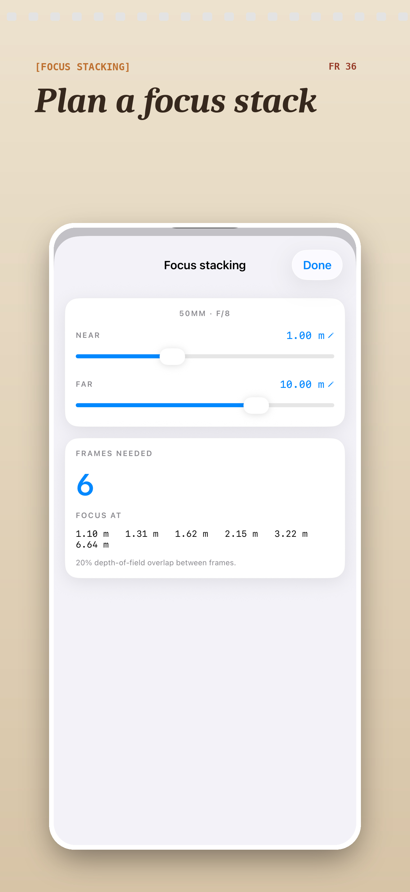 Depth of Field Calc