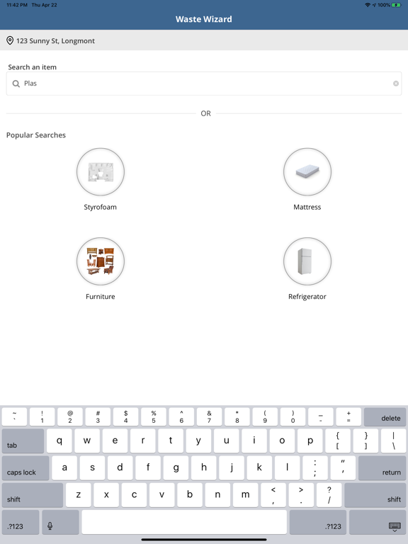 Longmont Waste Services iPad screenshot 4 - Reference app