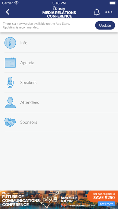 Ragan Communications Events Screenshot