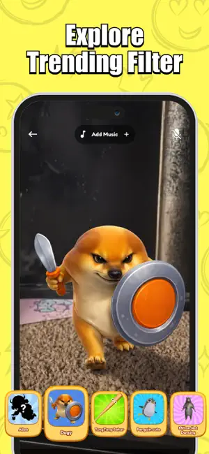 ARフィルター: What The Dog Doin iPhone screenshot 4