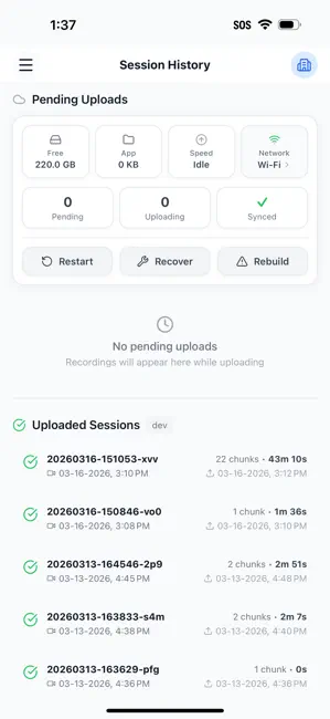 Minute Data iPhone screenshot 3