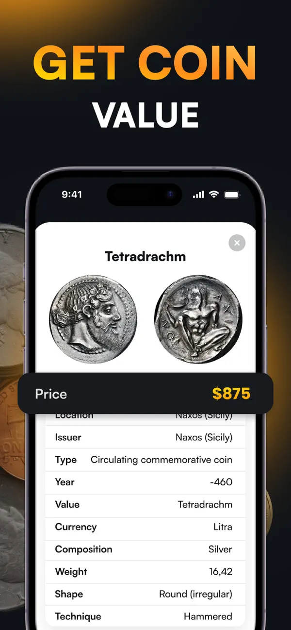 #3. Coin Identifier, Value Scanner (iOS) Ved: Vladyslav Knysh
