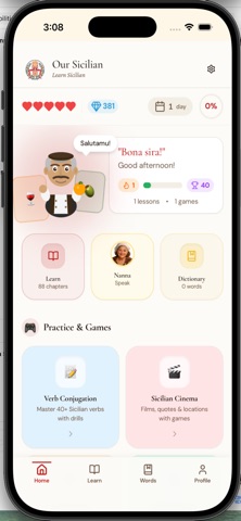 Our Sicilian iPhone screenshot