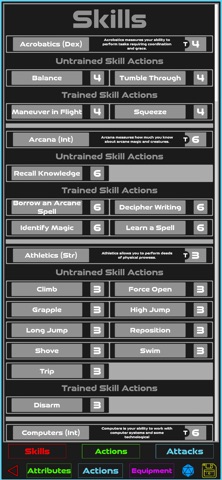 SF2 Character Sheet Screenshot 4 of 8