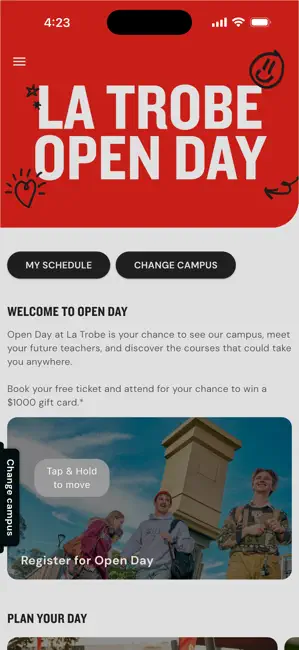 Open Day, La Trobe University iPhone screenshot 1