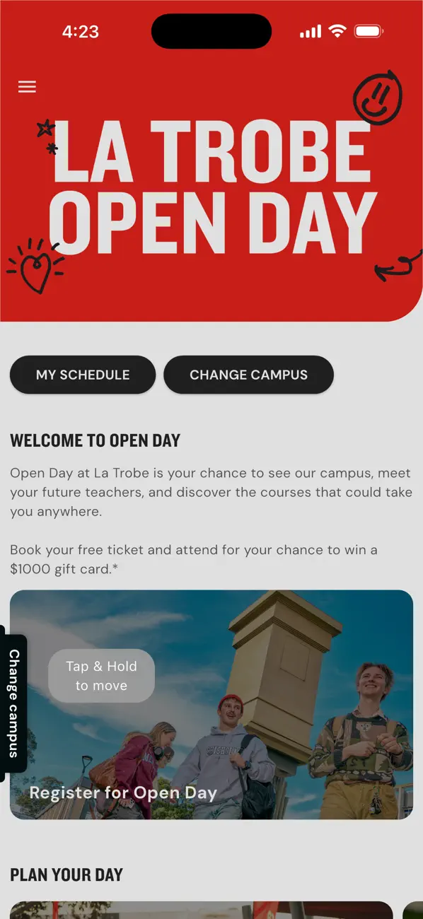 Screenshot #1 pour Open Day, La Trobe University