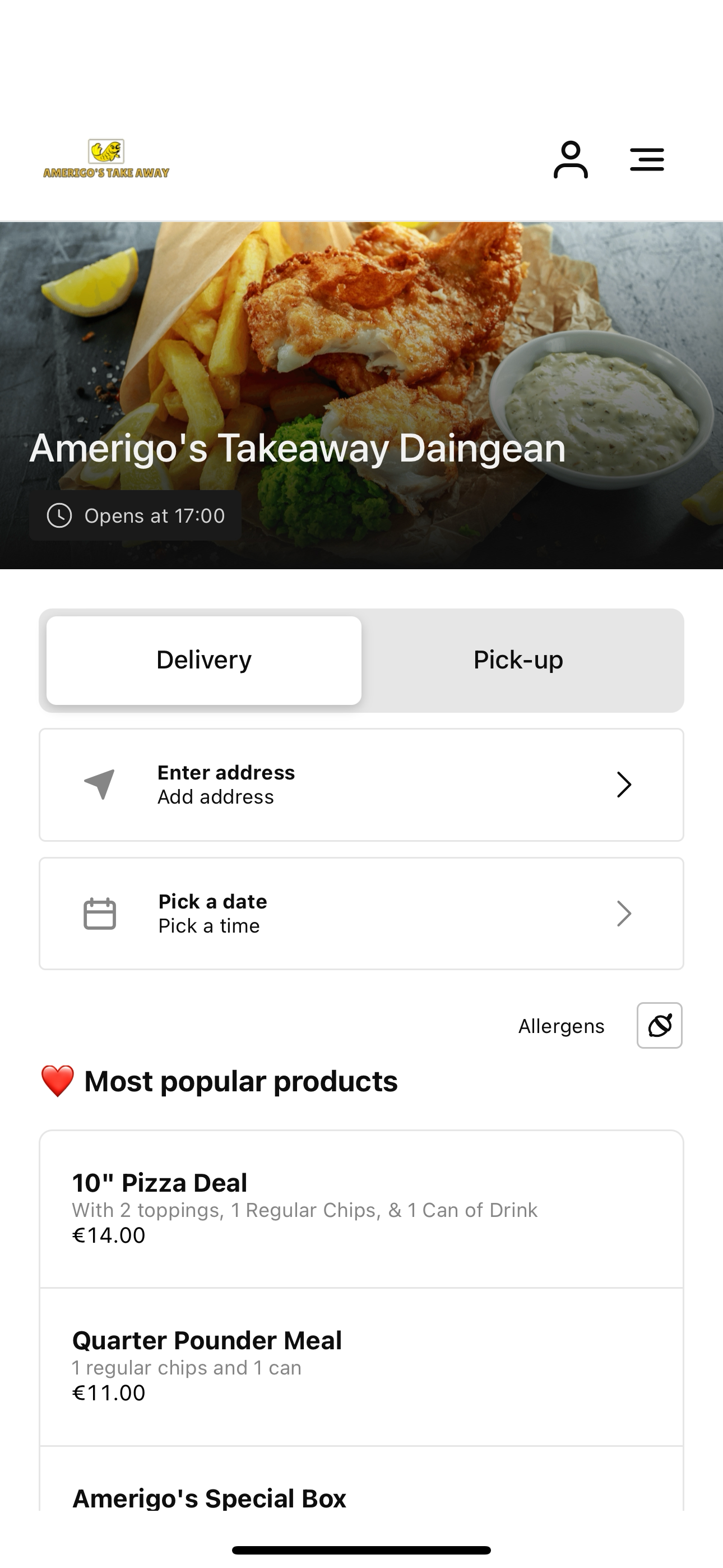 Amerigo's Takeaway Daingean