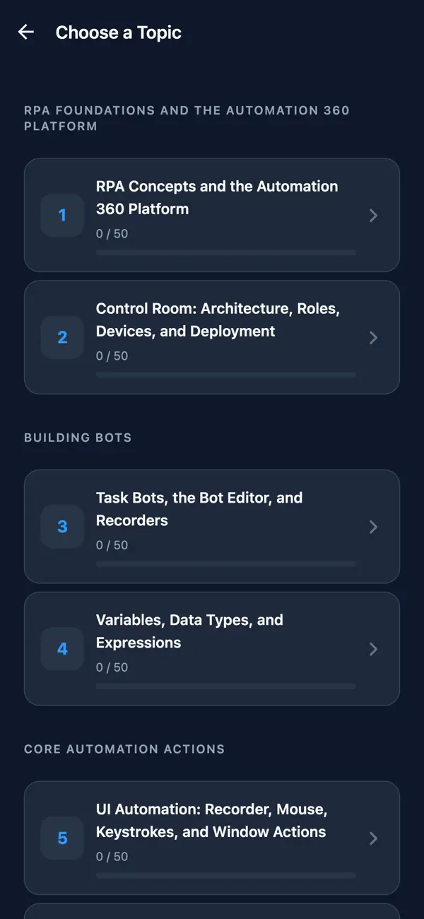 Screenshot #2 pour Automation 360 Prep