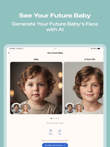 AI - Future Baby Generator iPad screenshot