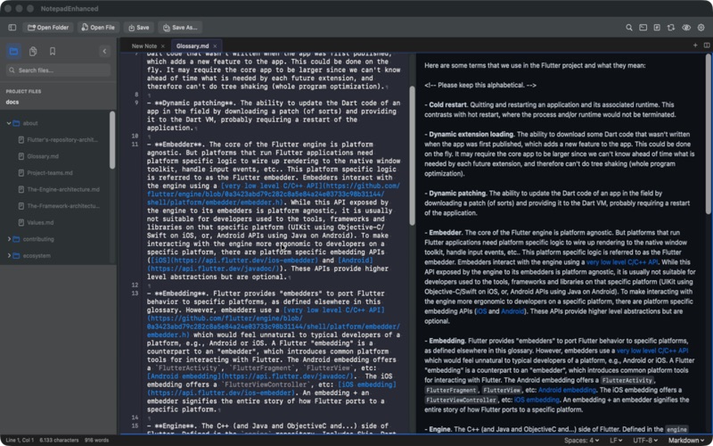 Notepad Enhanced screenshot