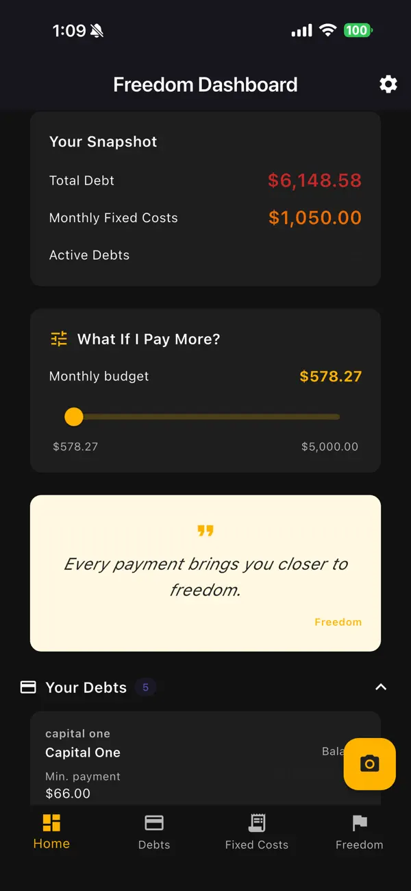 Screenshot #2 pour Buy My Freedom — Debt Payoff