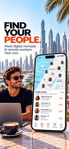 Nomad Club: Meet & Connect iPhone screenshot 1