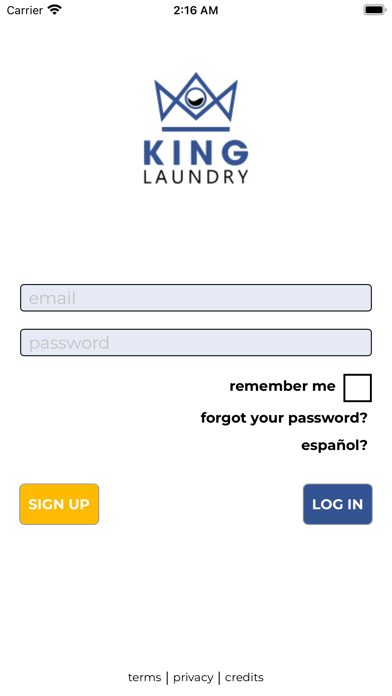 King Laundry - Maple iPhone screenshot 1 - Lifestyle app
