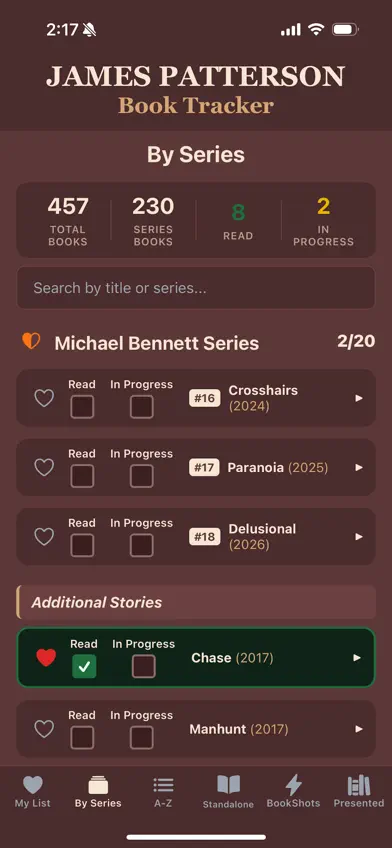 James Patterson Book Tracker screenshot 3