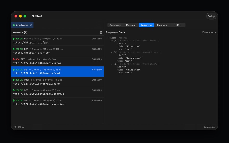 #4. SimNet (macOS) Által: Brady Farley