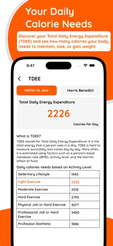 TDEE Calculator Calorie Count Screenshot 3 of 10