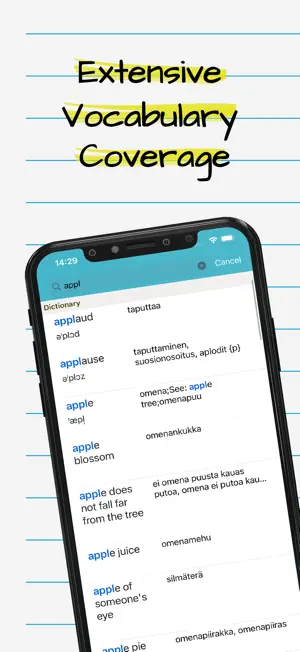Finnish English Dictionary Pro screenshot 1