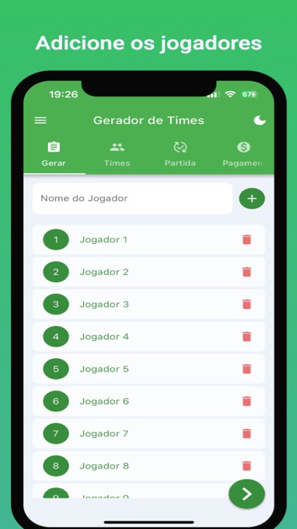 Sorteio de Times - Futebol