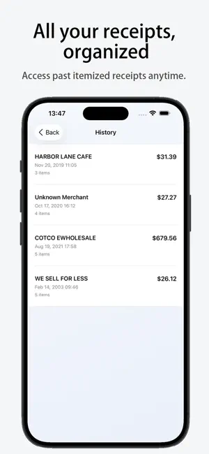 Itemized Receipt screenshot 4
