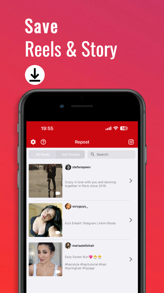 #1. InSaver : Video Downloader (iOS) โดย: Thembi Mothalo