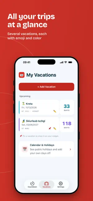 VacationTracker: Countdown screenshot 2