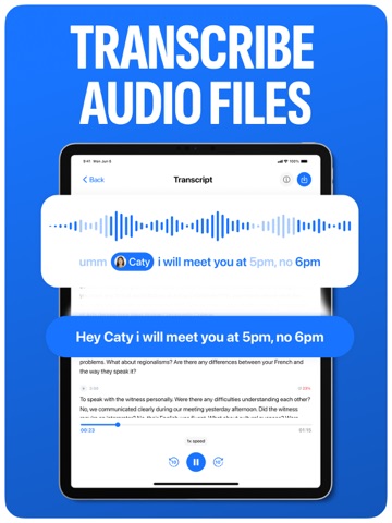 Speech to Text & Transcriber iPad screenshot