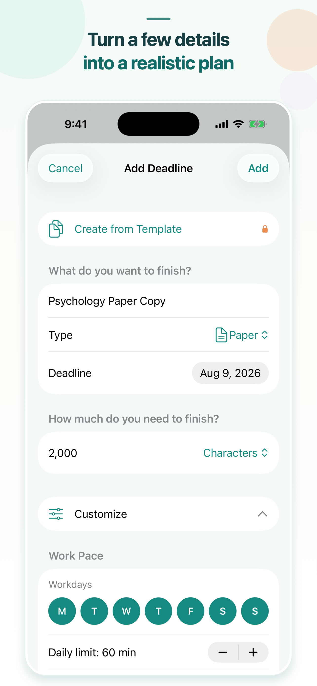 Deadline Pace screenshot 3