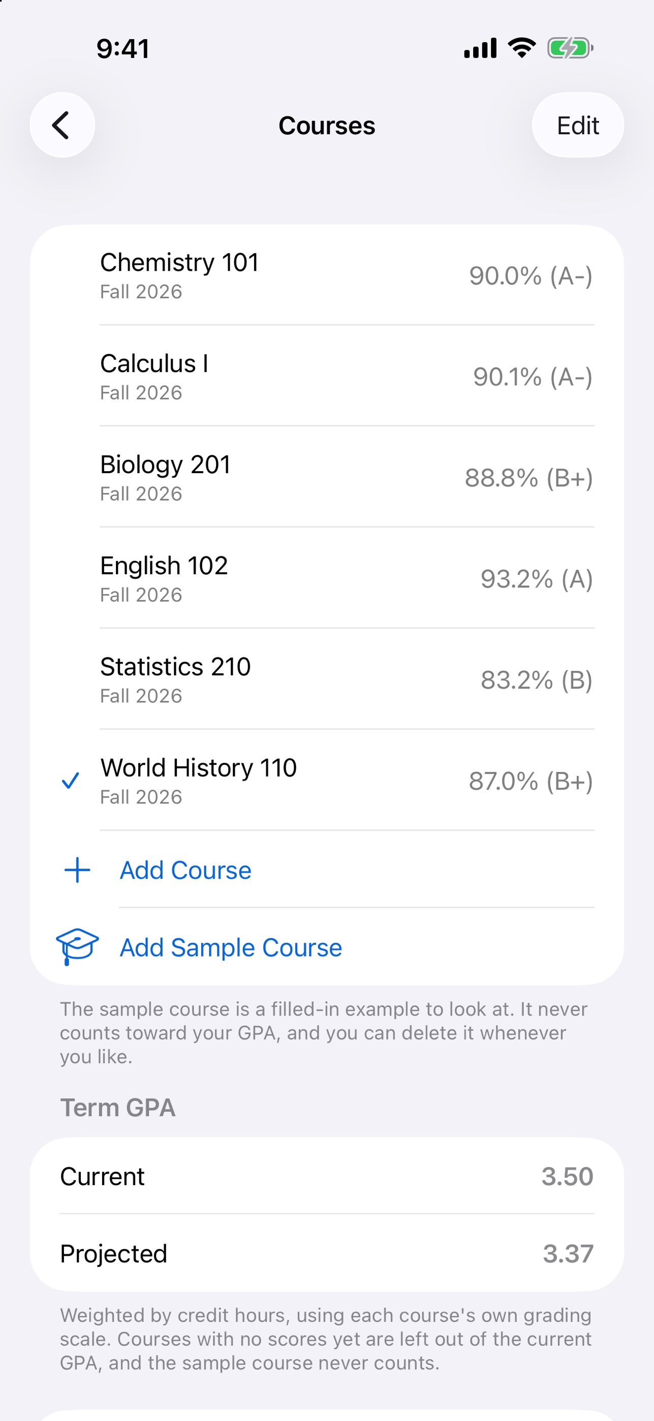 Screenshot 4 of Grade Star: Final Grade & GPA