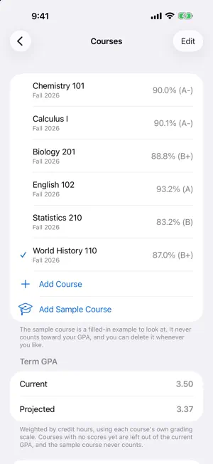 Grade Star: Final Grade & GPA screenshot 4