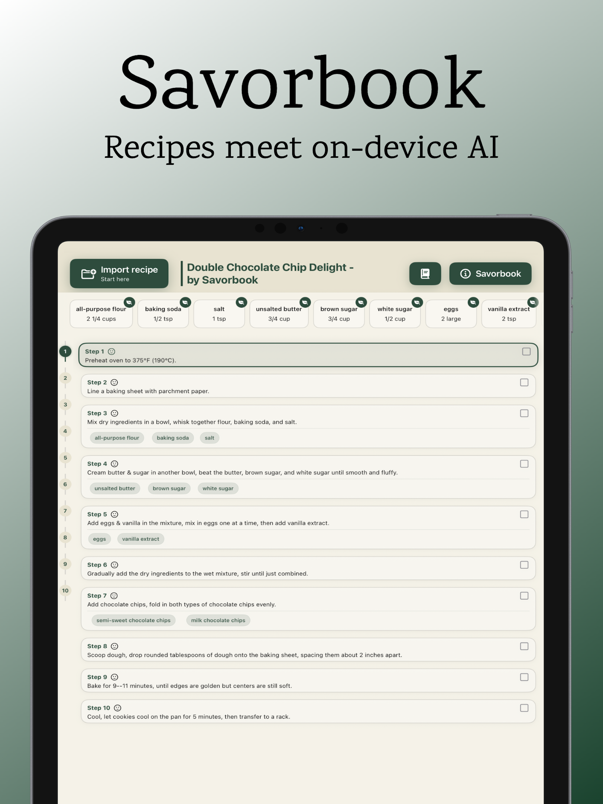 Savorbook: Recipes & local AI screenshot 4