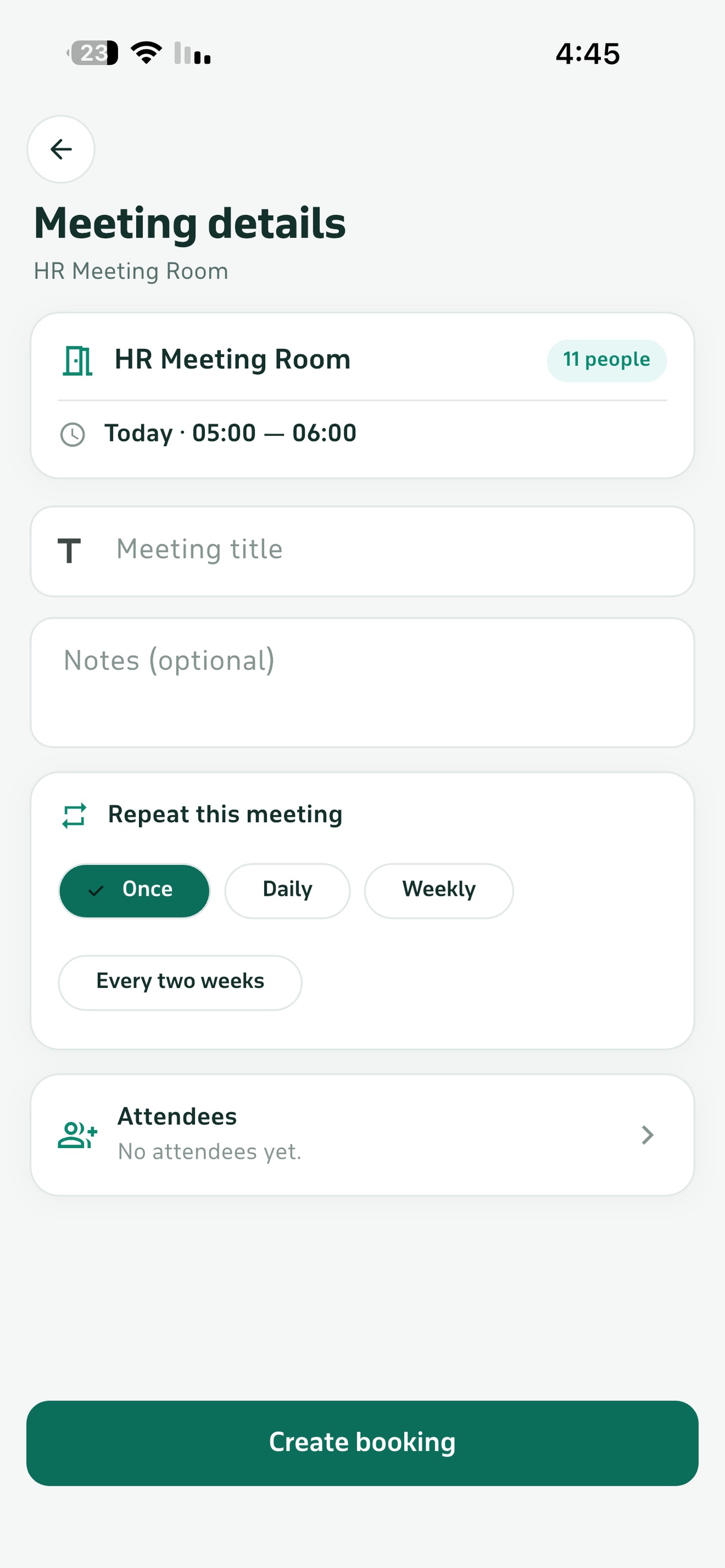 Screenshot 5 of OfficeUP — Room Booking