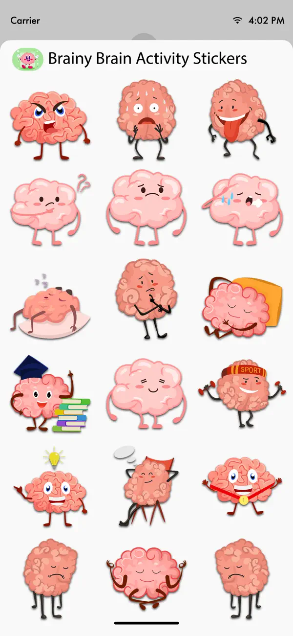 Screenshot #1 pour Brainy Brain Activity Stickers