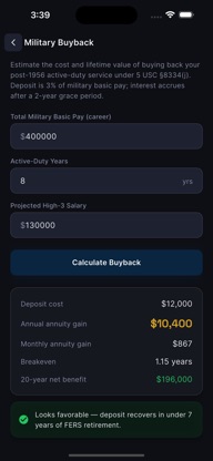 FERS Pro: Pension Calculator screenshot 4