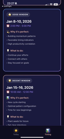StarPath Calendar iPhone screenshot