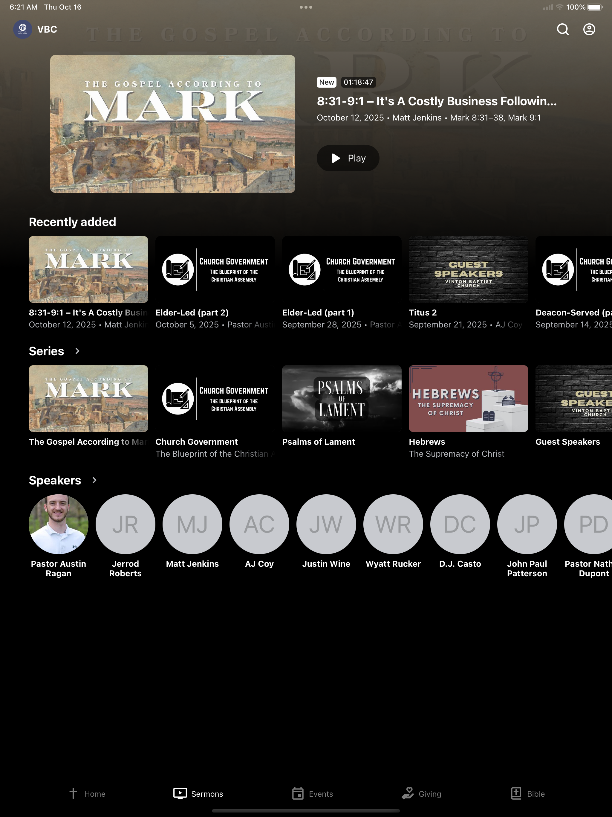 Vinton Baptist Church screenshot 5