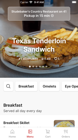 Studebaker's Country iPhone screenshot 2 - Food & Drink app