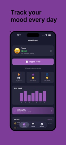 MoodBoard: Daily Mood Tracker Screenshot 1 of 4