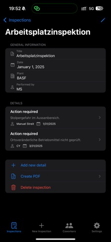 Workplace Inspections screenshot
